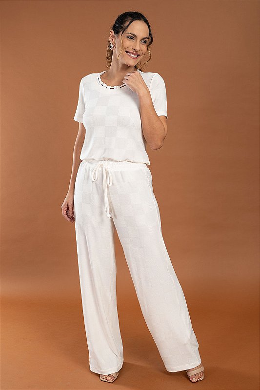 CALCA COMFY MALHA QUADRADOS