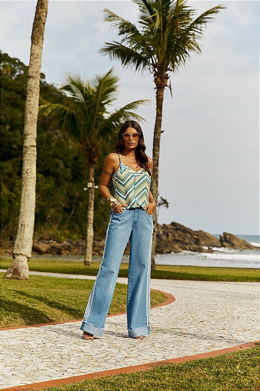 WIDE LEG BARRA VIRADA